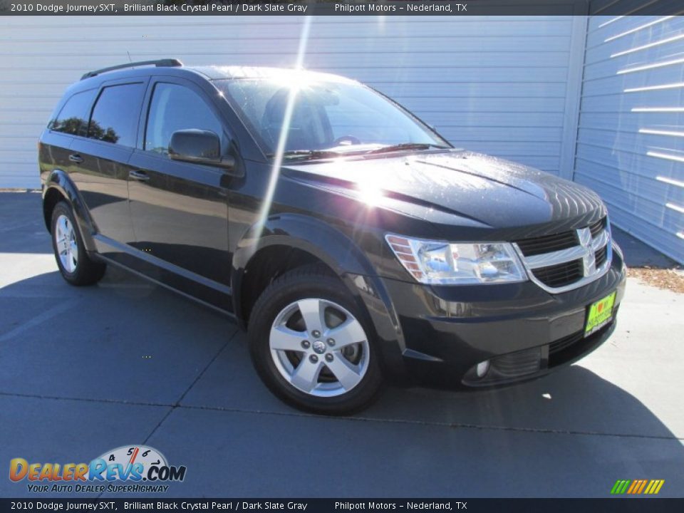 2010 Dodge Journey SXT Brilliant Black Crystal Pearl / Dark Slate Gray Photo #2