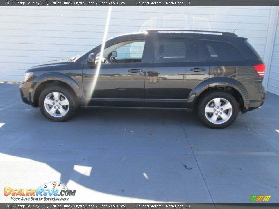 2010 Dodge Journey SXT Brilliant Black Crystal Pearl / Dark Slate Gray Photo #3