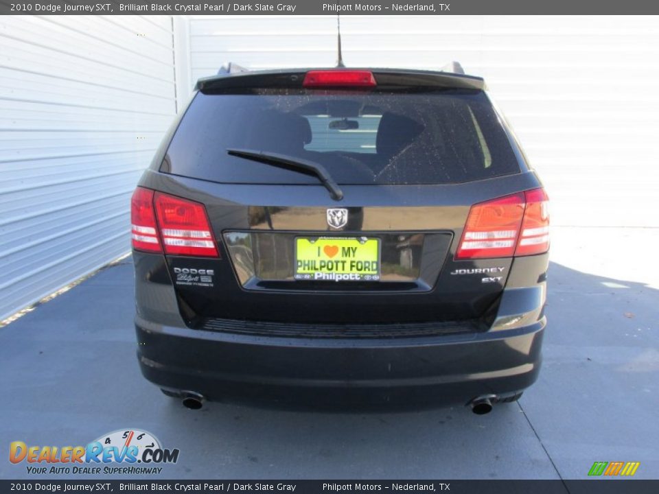 2010 Dodge Journey SXT Brilliant Black Crystal Pearl / Dark Slate Gray Photo #10