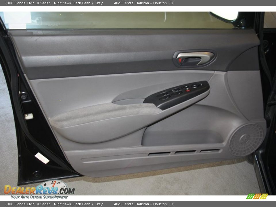 2008 Honda Civic LX Sedan Nighthawk Black Pearl / Gray Photo #11