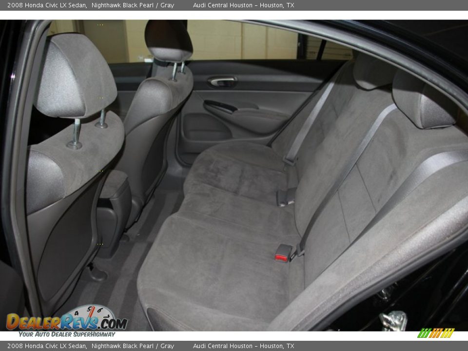 2008 Honda Civic LX Sedan Nighthawk Black Pearl / Gray Photo #16