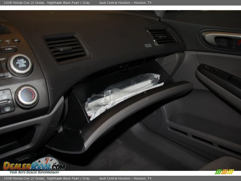2008 Honda Civic LX Sedan Nighthawk Black Pearl / Gray Photo #24