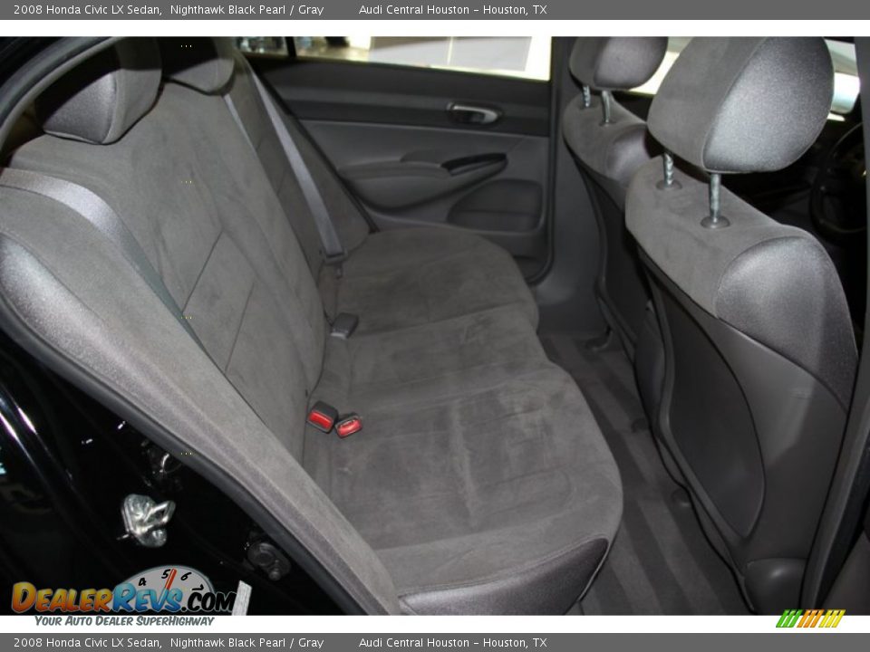 2008 Honda Civic LX Sedan Nighthawk Black Pearl / Gray Photo #28