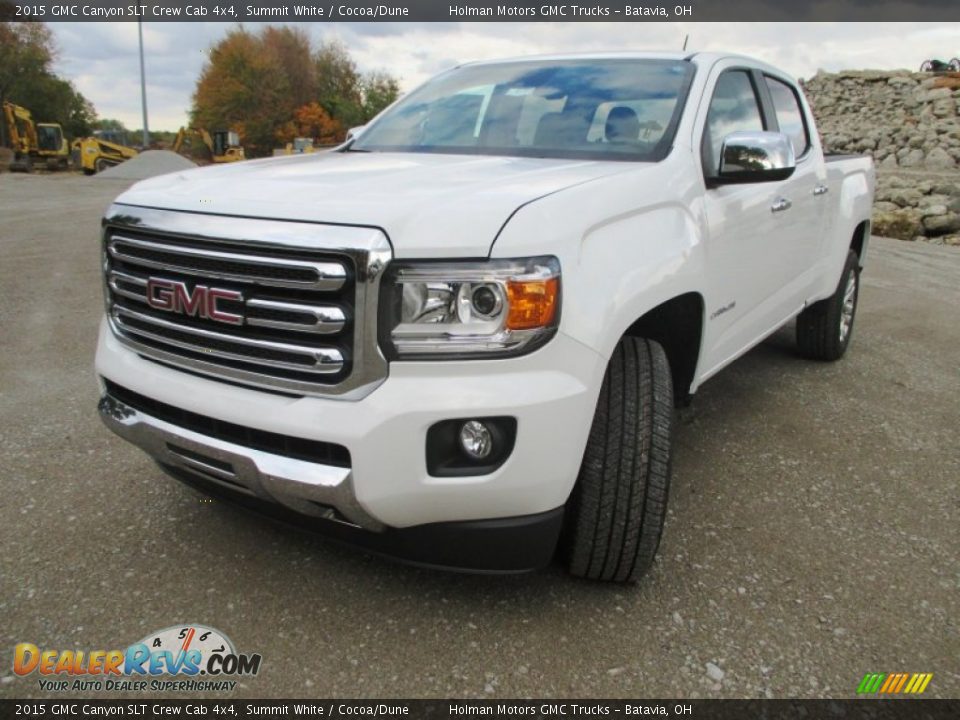 2015 GMC Canyon SLT Crew Cab 4x4 Summit White / Cocoa/Dune Photo #2
