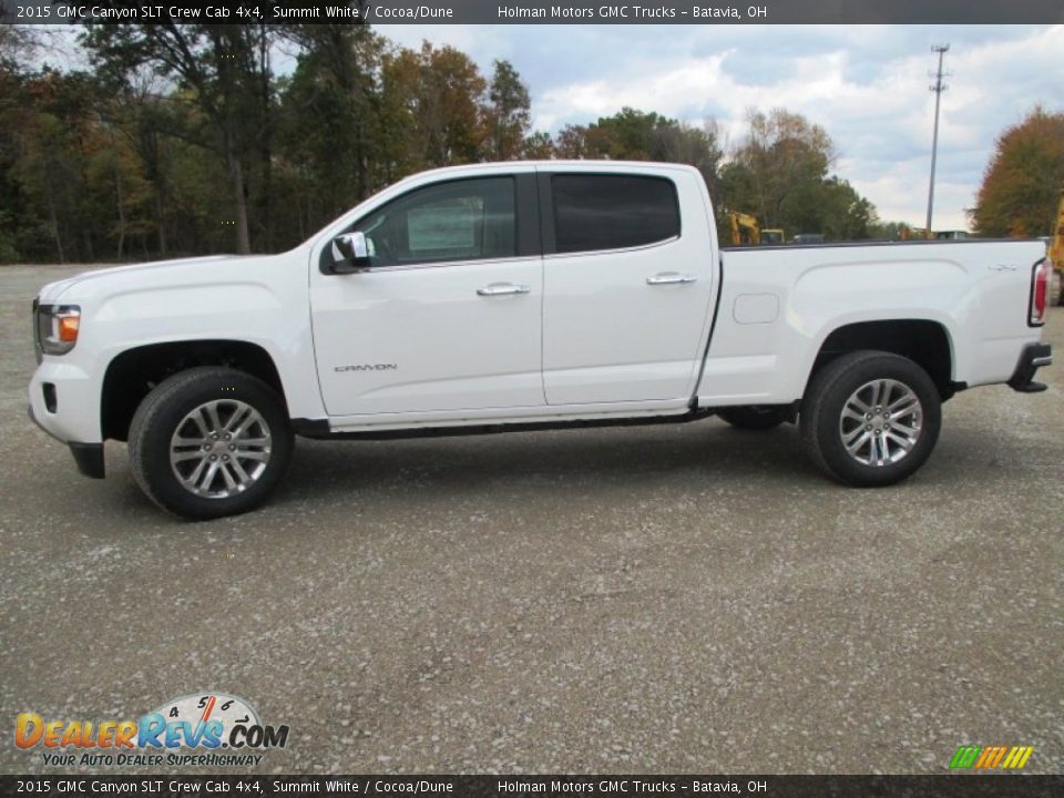 Summit White 2015 GMC Canyon SLT Crew Cab 4x4 Photo #3