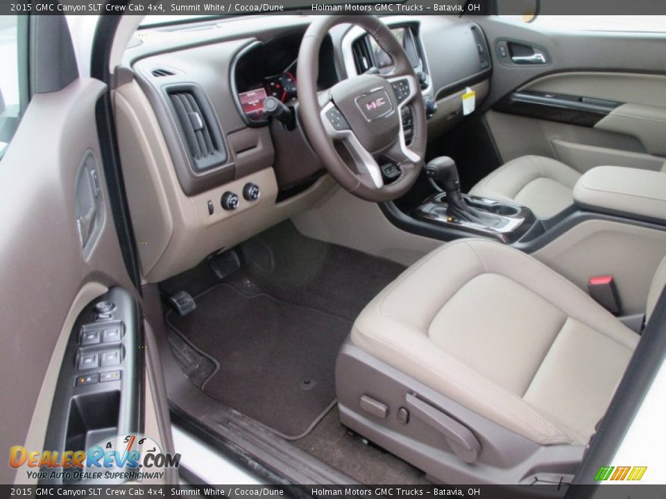 Cocoa/Dune Interior - 2015 GMC Canyon SLT Crew Cab 4x4 Photo #5