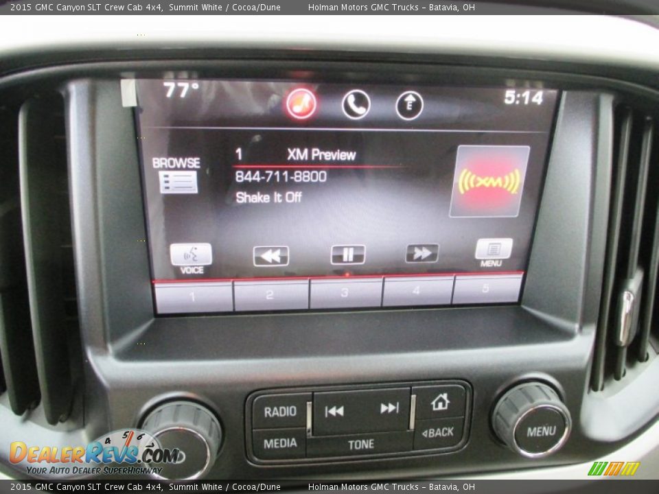 Controls of 2015 GMC Canyon SLT Crew Cab 4x4 Photo #11