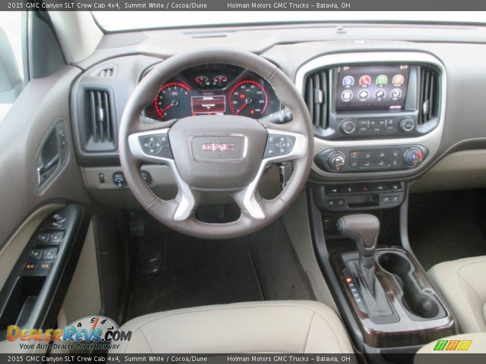 2015 GMC Canyon SLT Crew Cab 4x4 Summit White / Cocoa/Dune Photo #26