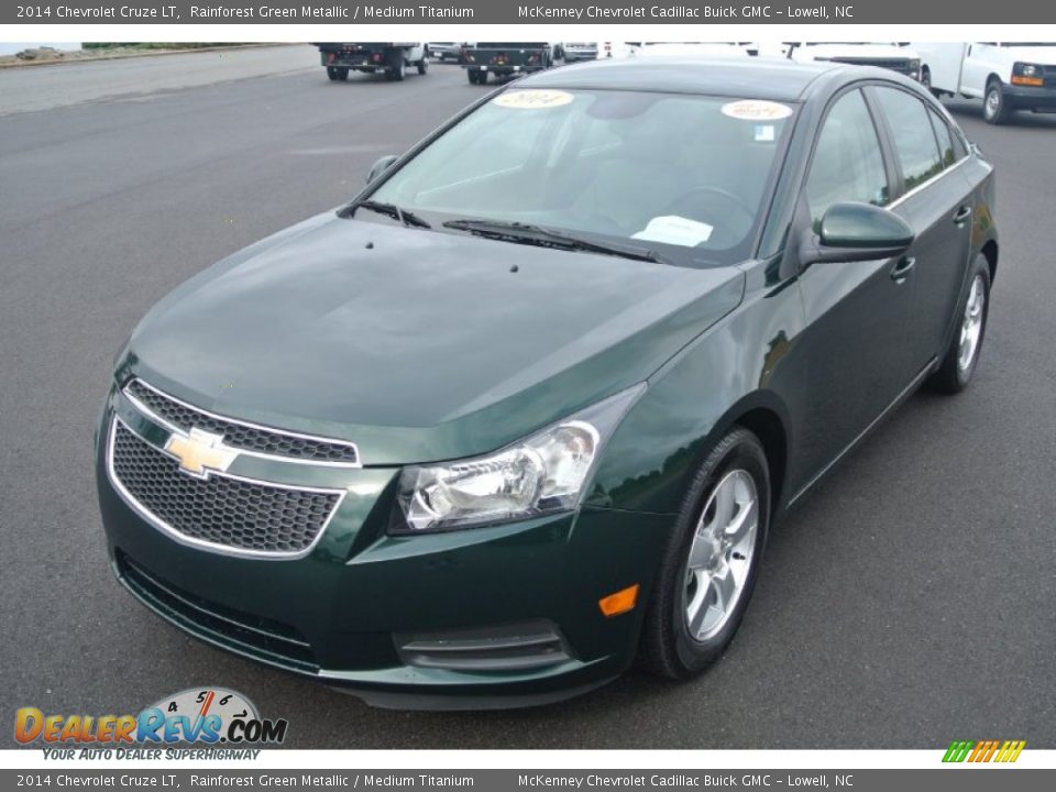 2014 Chevrolet Cruze LT Rainforest Green Metallic / Medium Titanium Photo #2