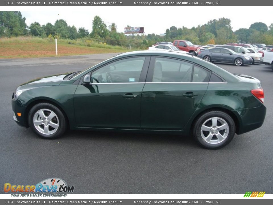 2014 Chevrolet Cruze LT Rainforest Green Metallic / Medium Titanium Photo #3