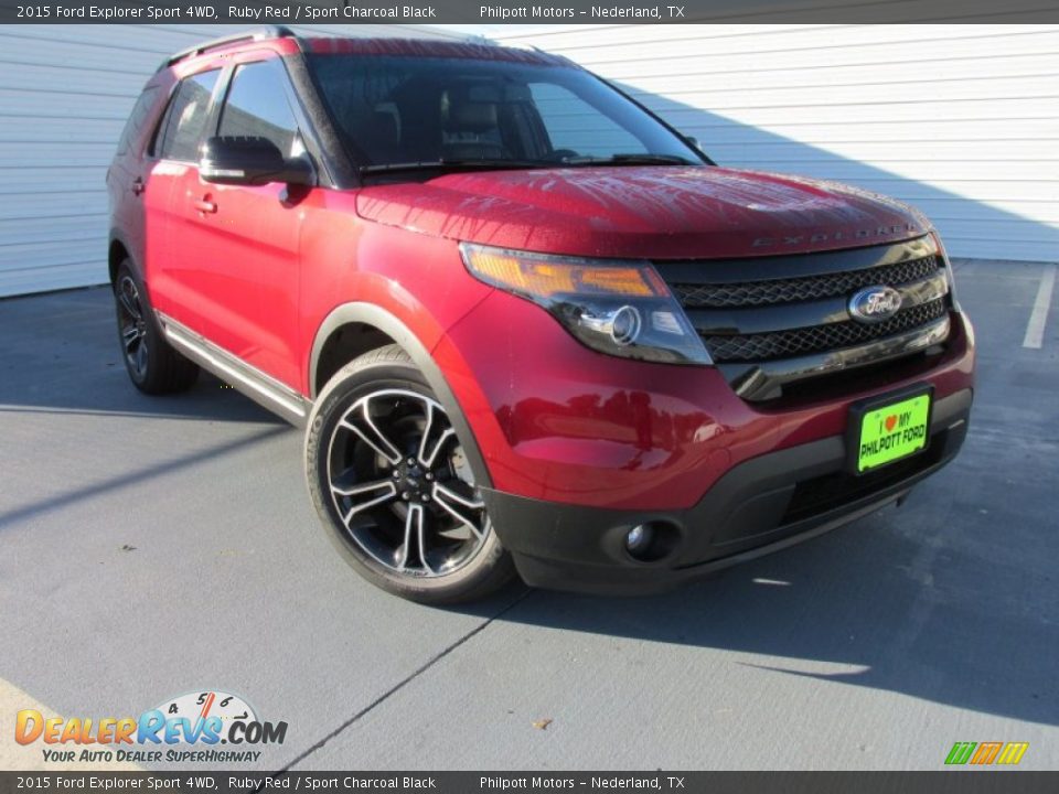 2015 Ford Explorer Sport 4WD Ruby Red / Sport Charcoal Black Photo #1
