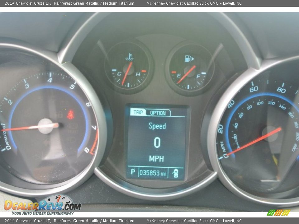 2014 Chevrolet Cruze LT Rainforest Green Metallic / Medium Titanium Photo #16