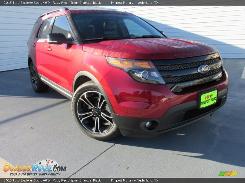 2015 Ford Explorer Sport 4WD Ruby Red / Sport Charcoal Black Photo #2