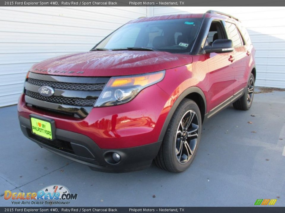 2015 Ford Explorer Sport 4WD Ruby Red / Sport Charcoal Black Photo #7