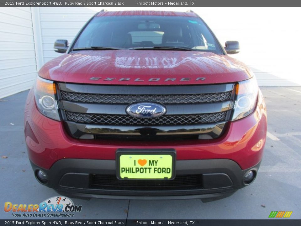2015 Ford Explorer Sport 4WD Ruby Red / Sport Charcoal Black Photo #8