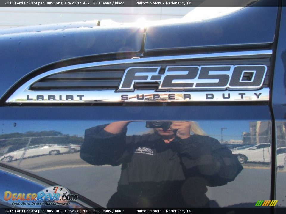 2015 Ford F250 Super Duty Lariat Crew Cab 4x4 Blue Jeans / Black Photo #13