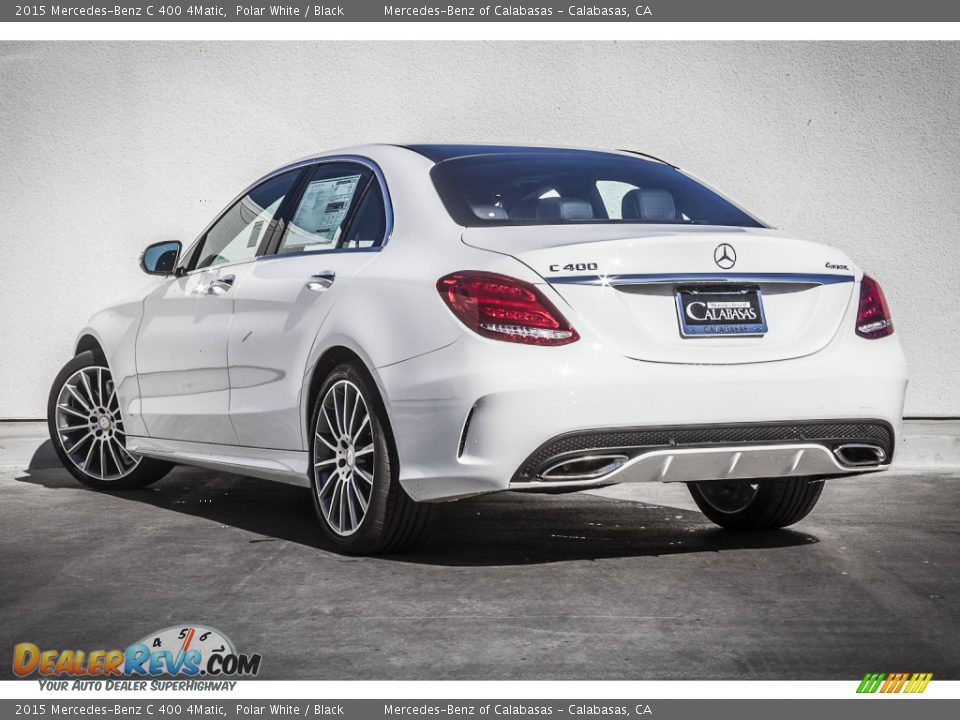 2015 Mercedes-Benz C 400 4Matic Polar White / Black Photo #2