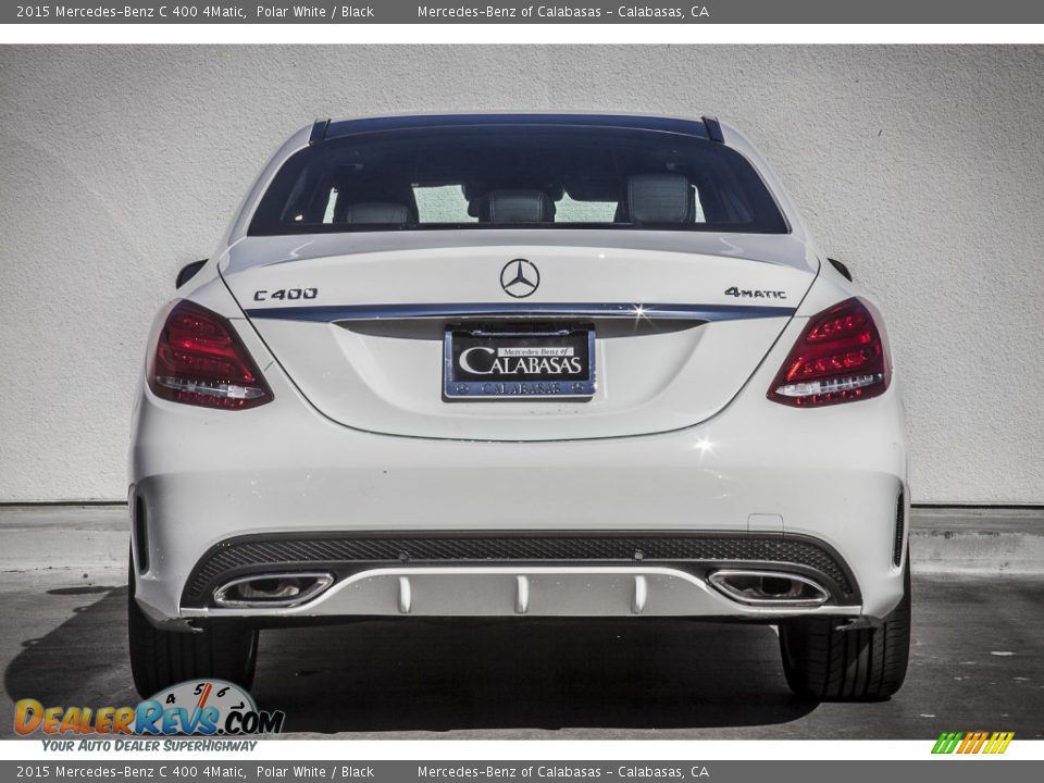 2015 Mercedes-Benz C 400 4Matic Polar White / Black Photo #3