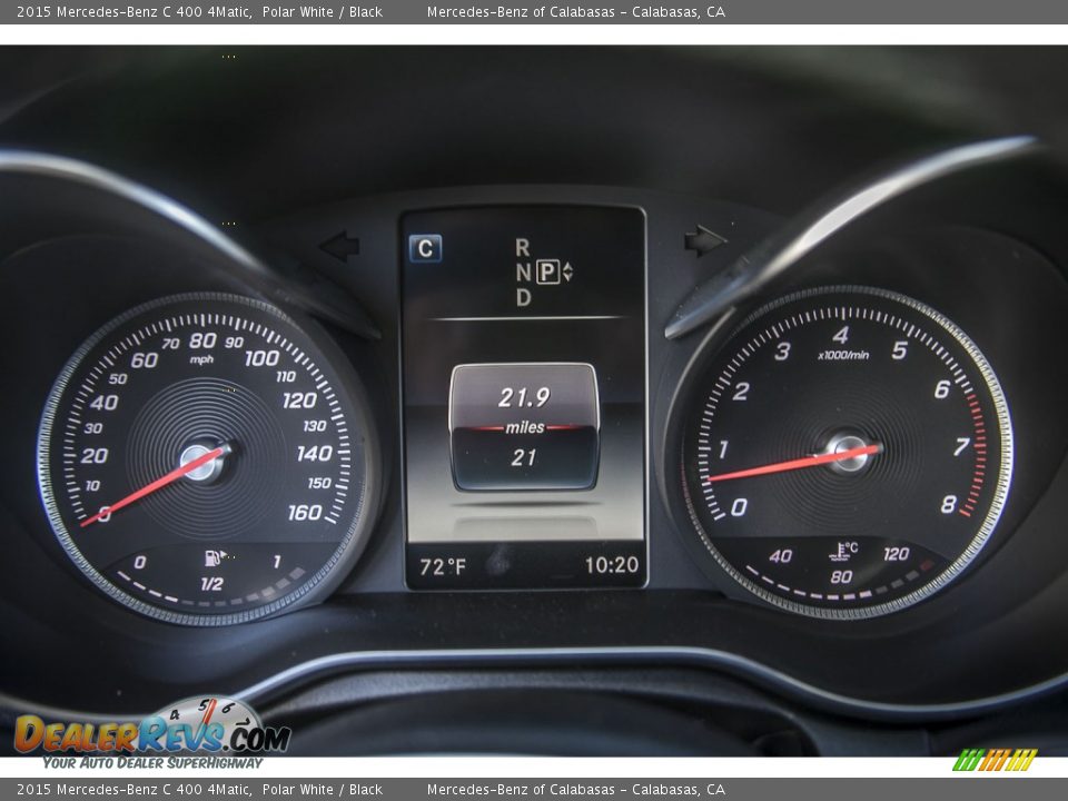 2015 Mercedes-Benz C 400 4Matic Polar White / Black Photo #6