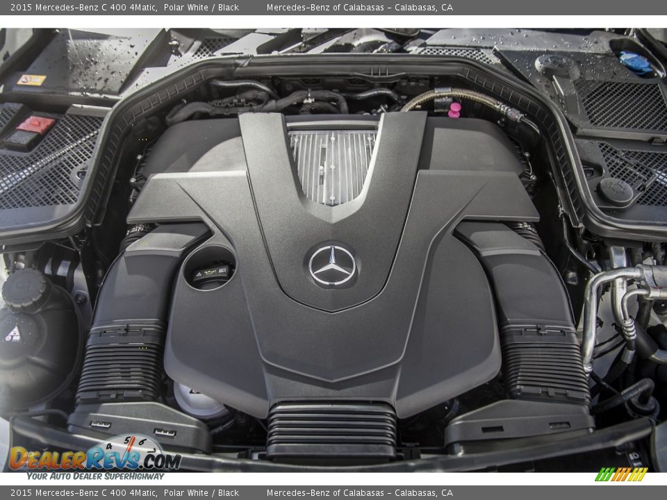 2015 Mercedes-Benz C 400 4Matic Polar White / Black Photo #9