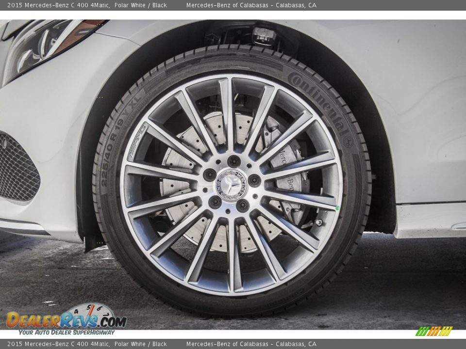 2015 Mercedes-Benz C 400 4Matic Polar White / Black Photo #10