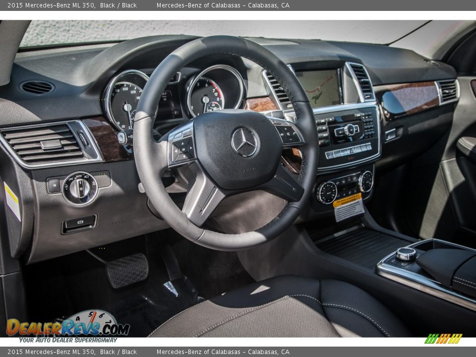 2015 Mercedes-Benz ML 350 Black / Black Photo #5