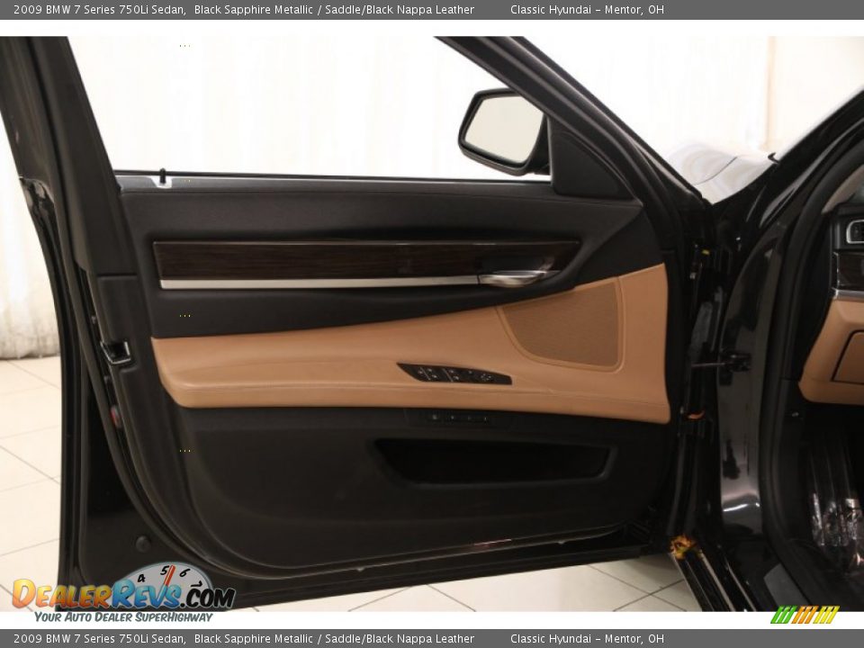 2009 BMW 7 Series 750Li Sedan Black Sapphire Metallic / Saddle/Black Nappa Leather Photo #4