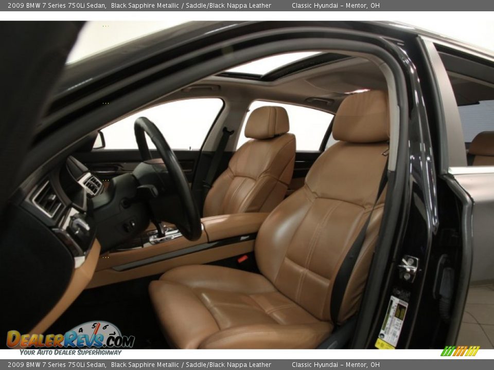 2009 BMW 7 Series 750Li Sedan Black Sapphire Metallic / Saddle/Black Nappa Leather Photo #5