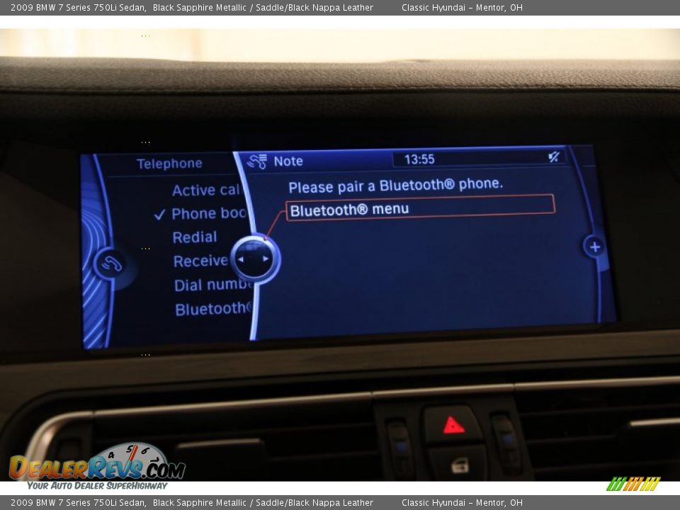 2009 BMW 7 Series 750Li Sedan Black Sapphire Metallic / Saddle/Black Nappa Leather Photo #11