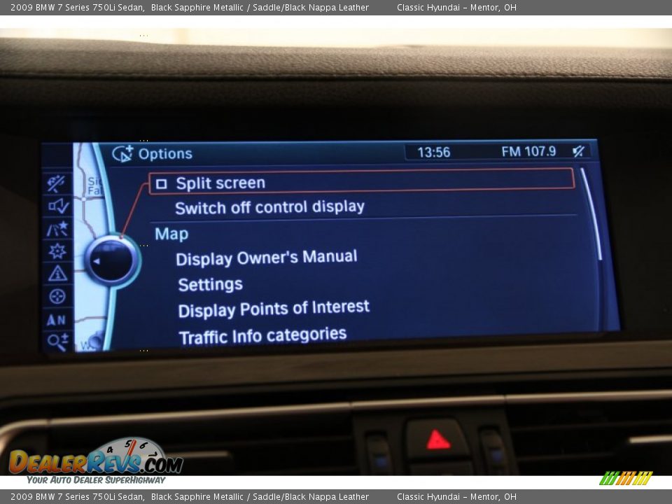 2009 BMW 7 Series 750Li Sedan Black Sapphire Metallic / Saddle/Black Nappa Leather Photo #13