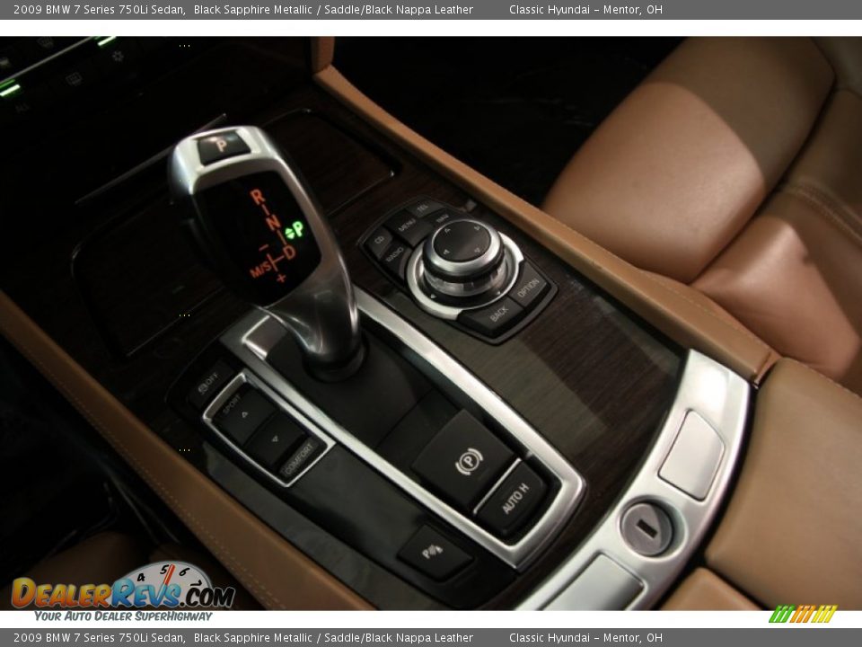 2009 BMW 7 Series 750Li Sedan Black Sapphire Metallic / Saddle/Black Nappa Leather Photo #14