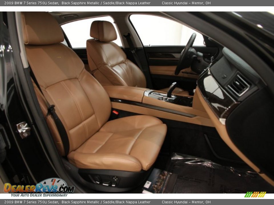 2009 BMW 7 Series 750Li Sedan Black Sapphire Metallic / Saddle/Black Nappa Leather Photo #15