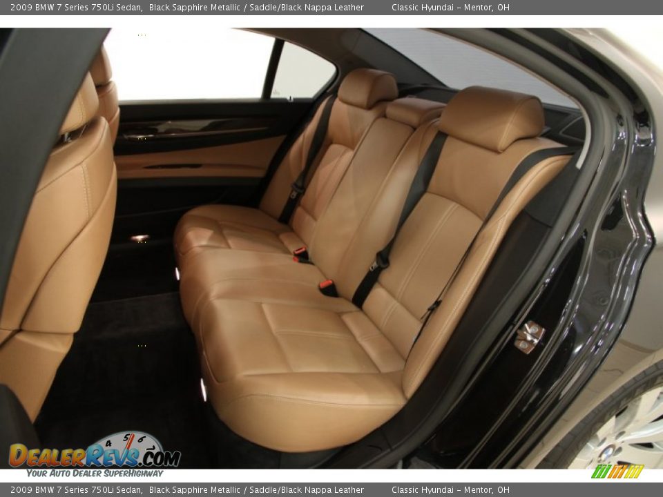2009 BMW 7 Series 750Li Sedan Black Sapphire Metallic / Saddle/Black Nappa Leather Photo #17