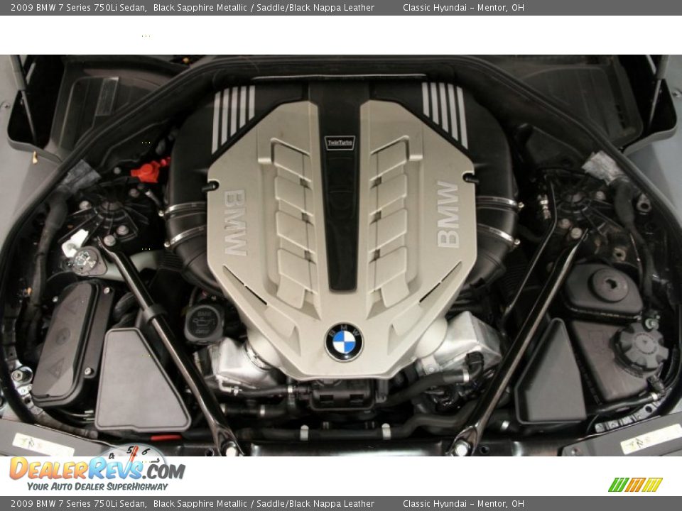 2009 BMW 7 Series 750Li Sedan Black Sapphire Metallic / Saddle/Black Nappa Leather Photo #19