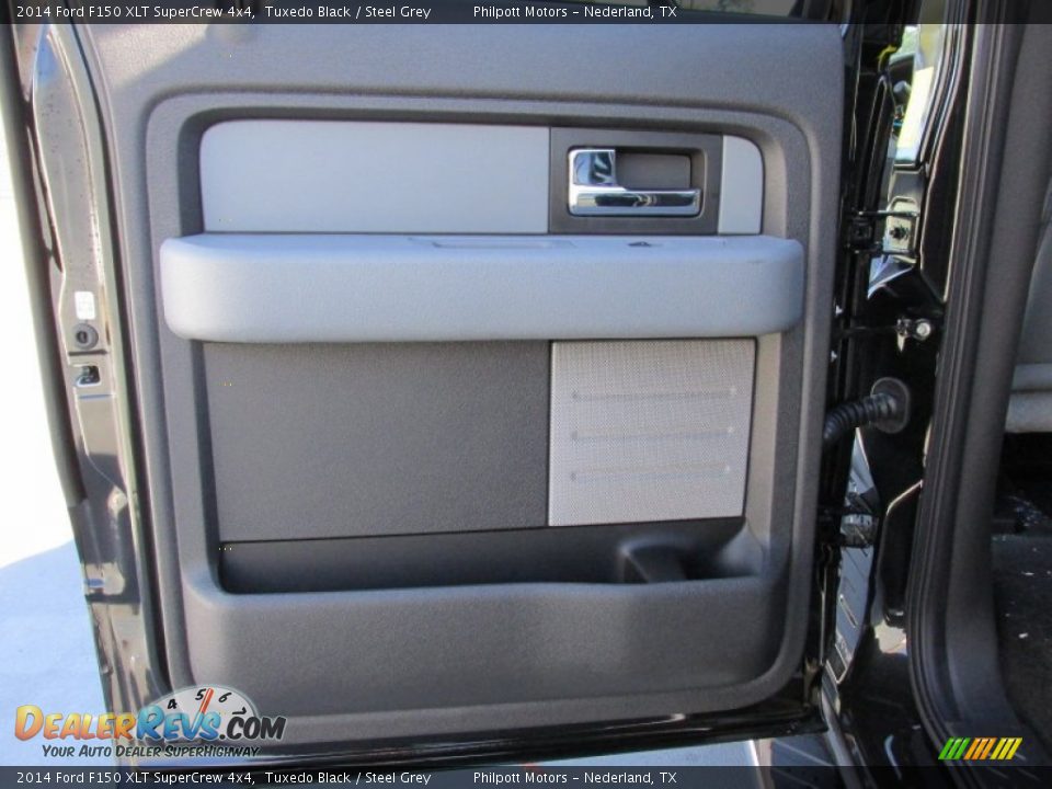 2014 Ford F150 XLT SuperCrew 4x4 Tuxedo Black / Steel Grey Photo #23
