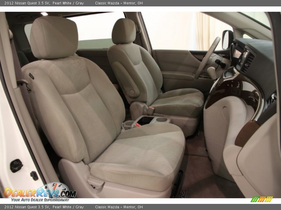 2012 Nissan Quest 3.5 SV Pearl White / Gray Photo #12