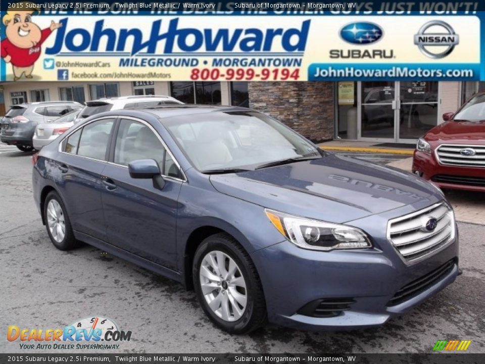 2015 Subaru Legacy 2.5i Premium Twilight Blue Metallic / Warm Ivory Photo #1