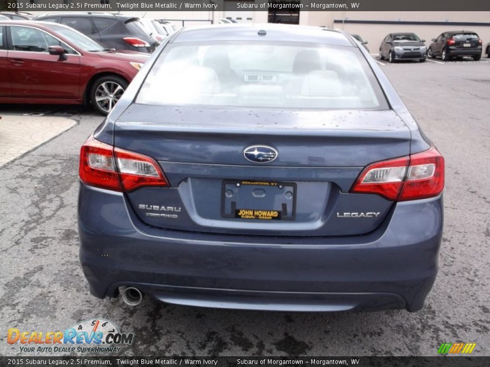 2015 Subaru Legacy 2.5i Premium Twilight Blue Metallic / Warm Ivory Photo #7