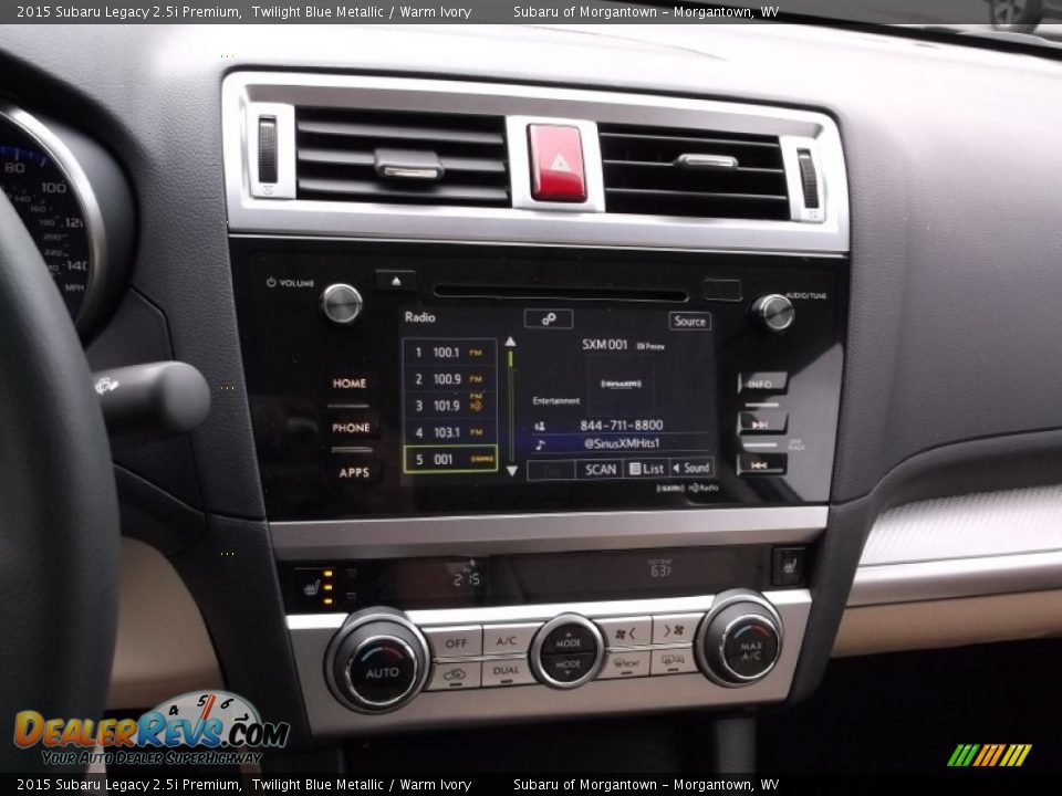2015 Subaru Legacy 2.5i Premium Twilight Blue Metallic / Warm Ivory Photo #15
