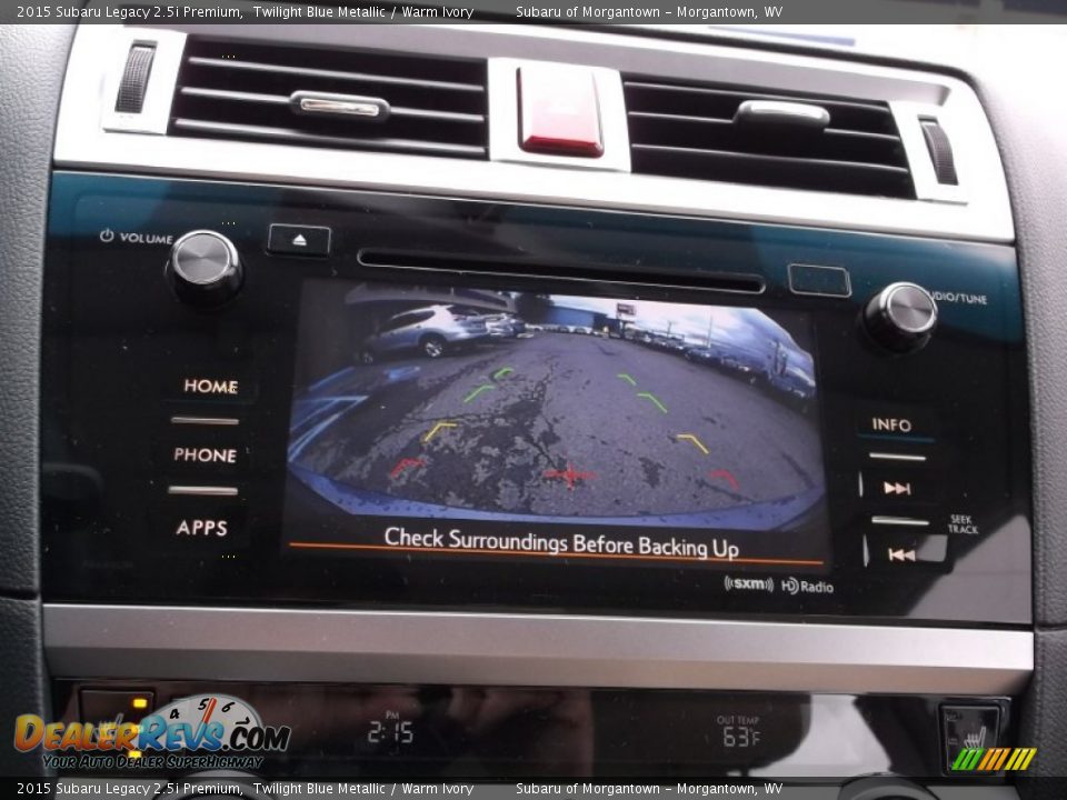 2015 Subaru Legacy 2.5i Premium Twilight Blue Metallic / Warm Ivory Photo #16