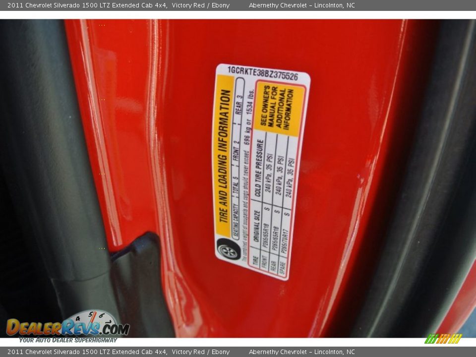 2011 Chevrolet Silverado 1500 LTZ Extended Cab 4x4 Victory Red / Ebony Photo #7