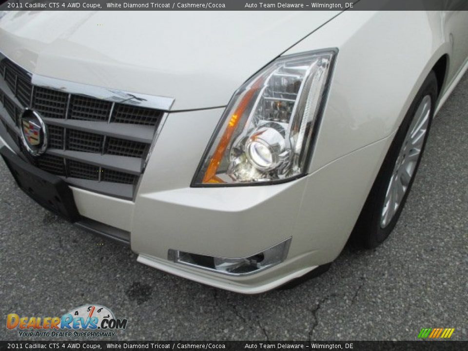 2011 Cadillac CTS 4 AWD Coupe White Diamond Tricoat / Cashmere/Cocoa Photo #23