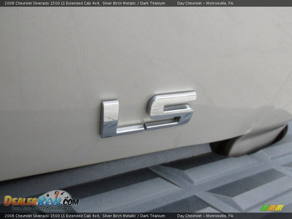 2008 Chevrolet Silverado 1500 LS Extended Cab 4x4 Silver Birch Metallic / Dark Titanium Photo #7