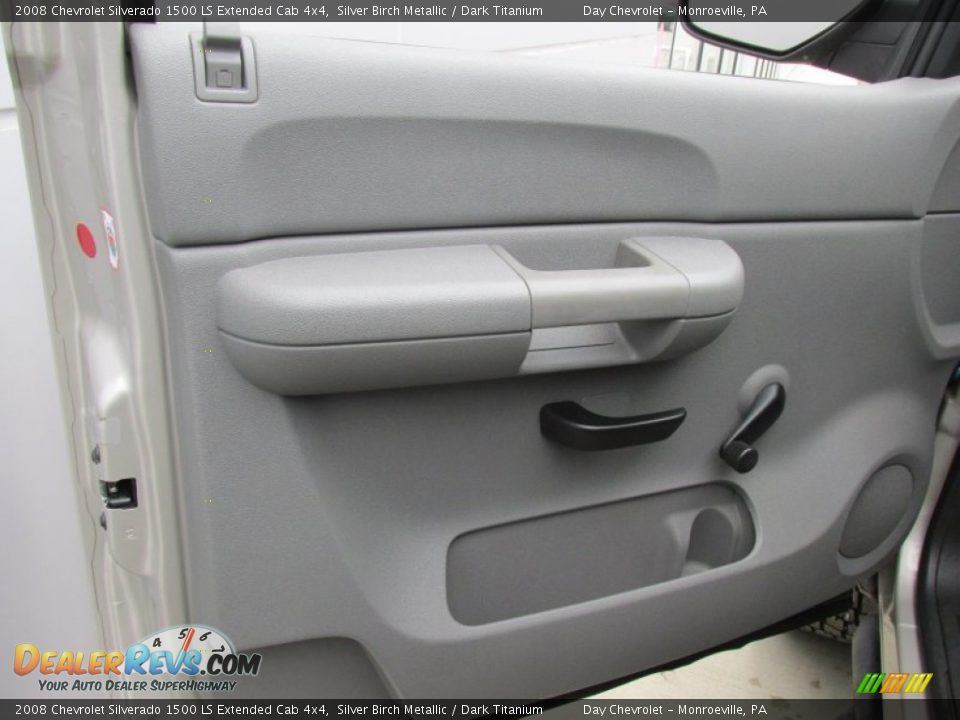 2008 Chevrolet Silverado 1500 LS Extended Cab 4x4 Silver Birch Metallic / Dark Titanium Photo #21