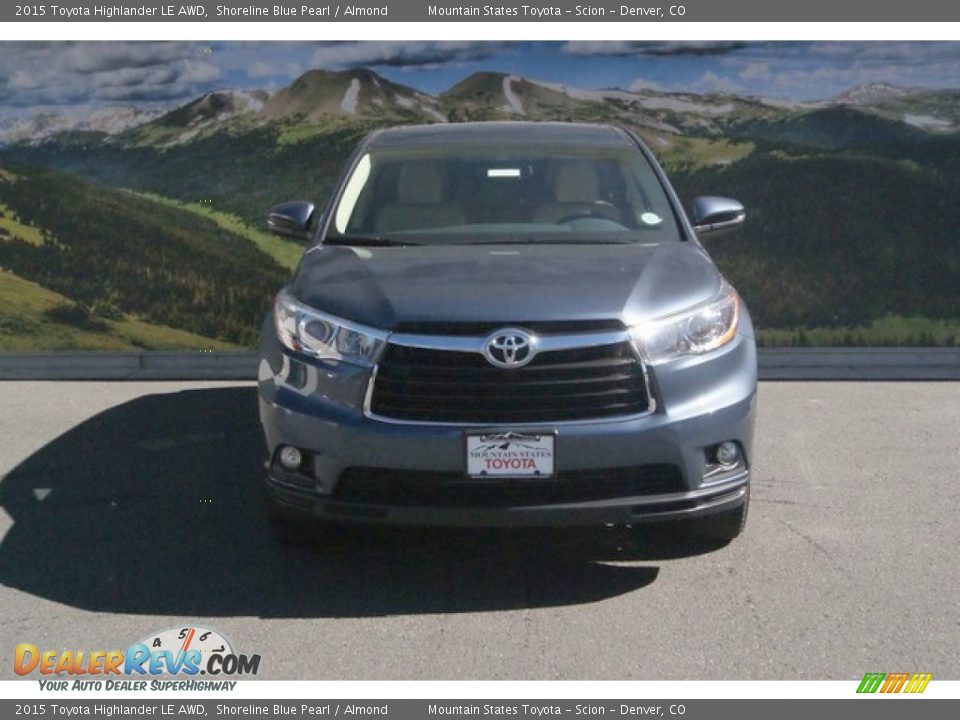 2015 Toyota Highlander LE AWD Shoreline Blue Pearl / Almond Photo #2