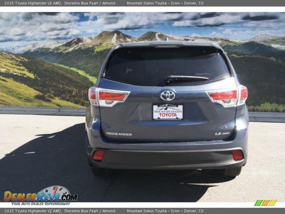 2015 Toyota Highlander LE AWD Shoreline Blue Pearl / Almond Photo #4