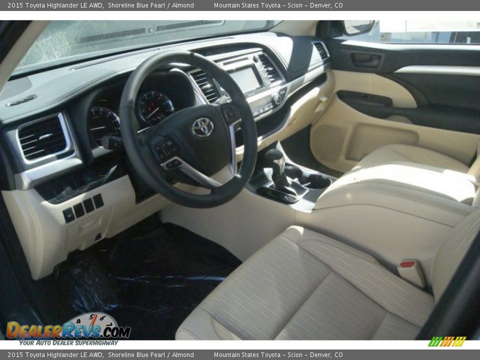 2015 Toyota Highlander LE AWD Shoreline Blue Pearl / Almond Photo #5