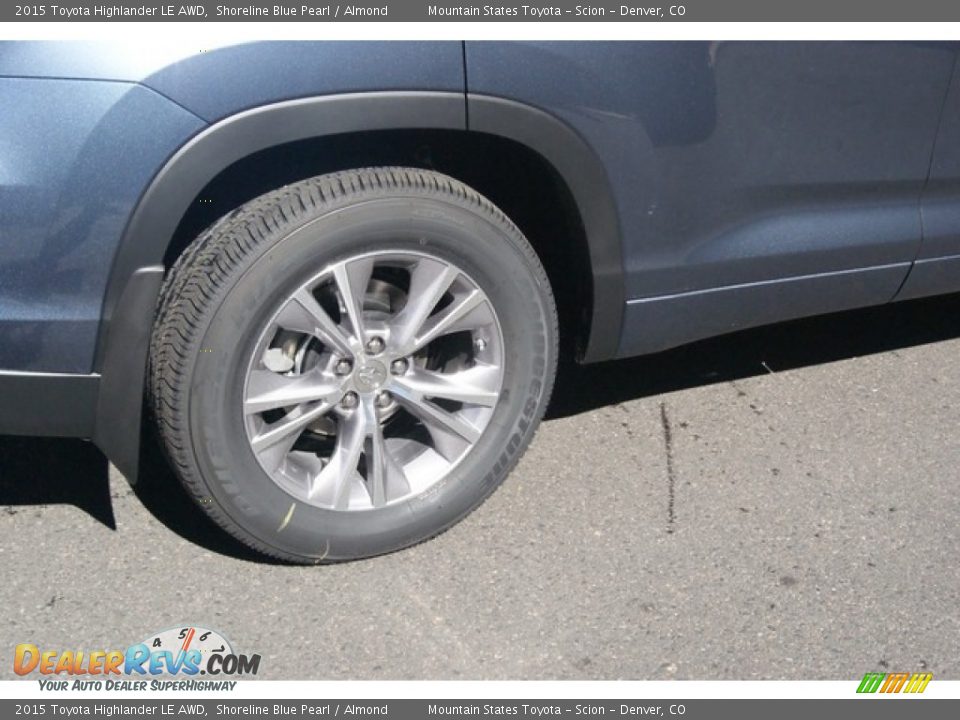2015 Toyota Highlander LE AWD Shoreline Blue Pearl / Almond Photo #9