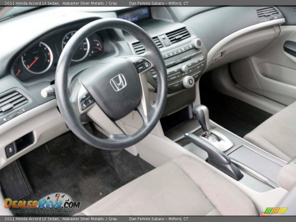 2011 Honda Accord LX Sedan Alabaster Silver Metallic / Gray Photo #6