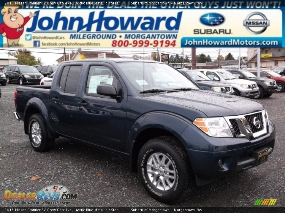 2015 Nissan Frontier SV Crew Cab 4x4 Arctic Blue Metallic / Steel Photo #1
